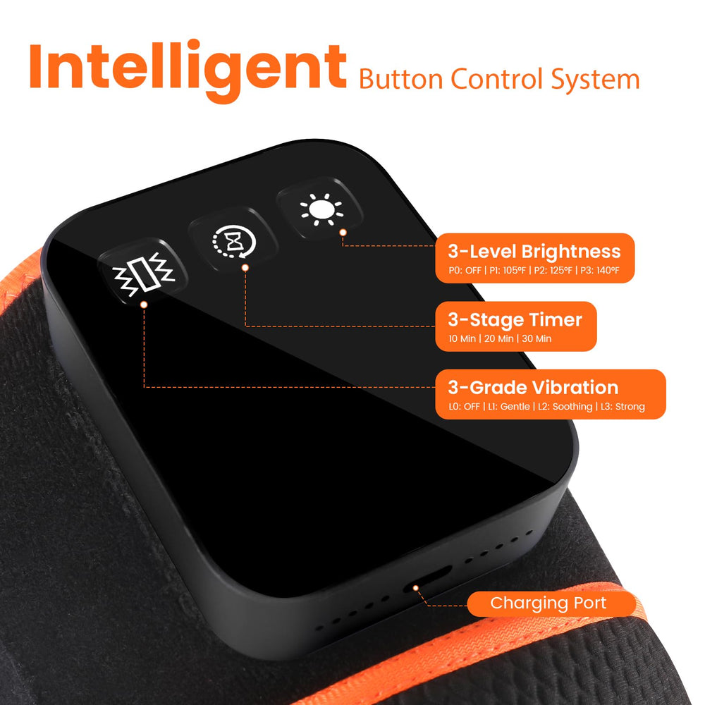 Keneo knee brace wireless rechargeable battery for longer sessions away from outlets.