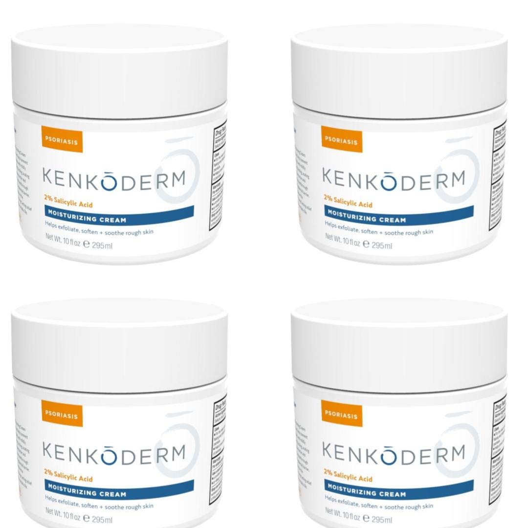 Kenkoderm Psoriasis Cream bottle showing 2% salicylic acid for gentle exfoliation