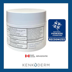 Pack of 4 Kenkoderm Psoriasis Cream jars displayed together