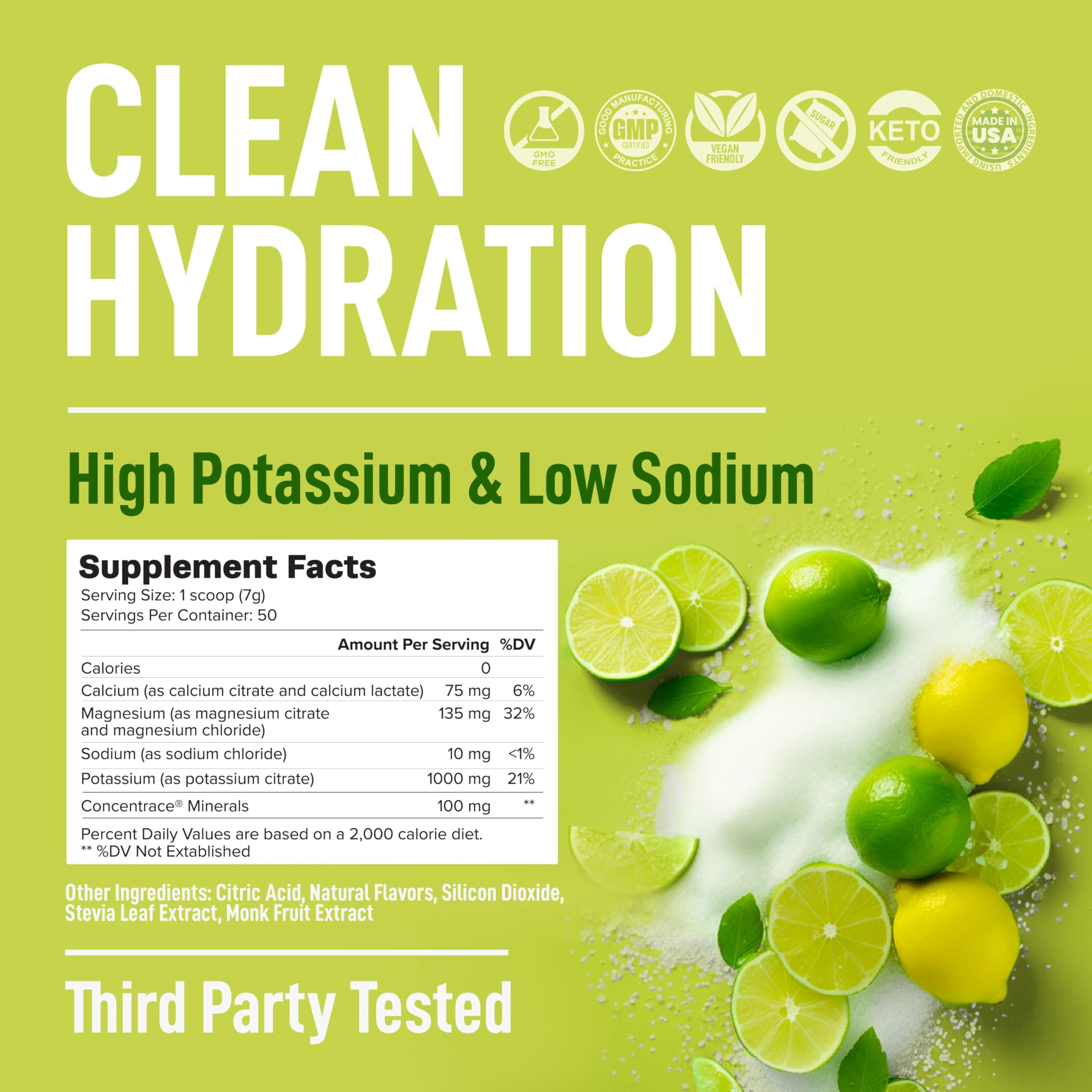 Dissolving powder in water reveals refreshing lemon-lime color and smooth taste.
