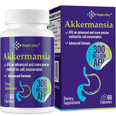 Keptrohy 300B AFU bottle showing Akkermansia probiotic for gut balance