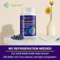Keptrohy daily-use capsules in a bottle on a counter.