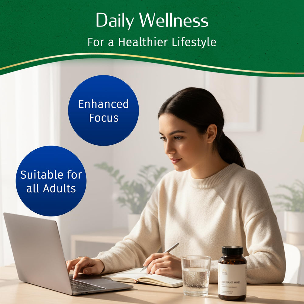 Kerala Ayurveda Brahmi Pearls bottle in hand suggesting on-the-go focus