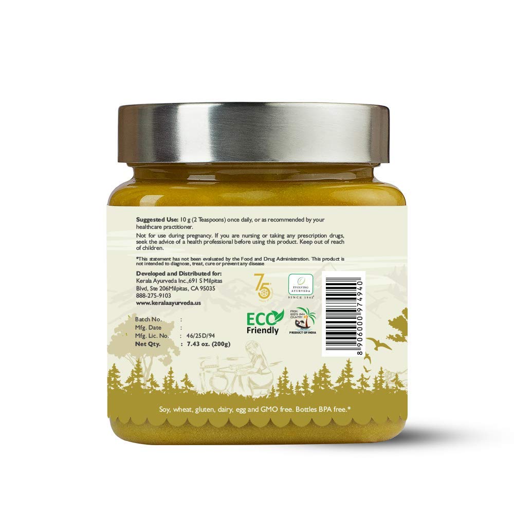 Kerala Ayurveda Kalyanaka Ghritham jar highlights authentic herbal ghee for digestion