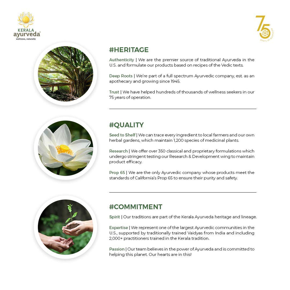 Kerala Ayurveda Kalyanaka Ghritham label conveys tradition and dosha balance