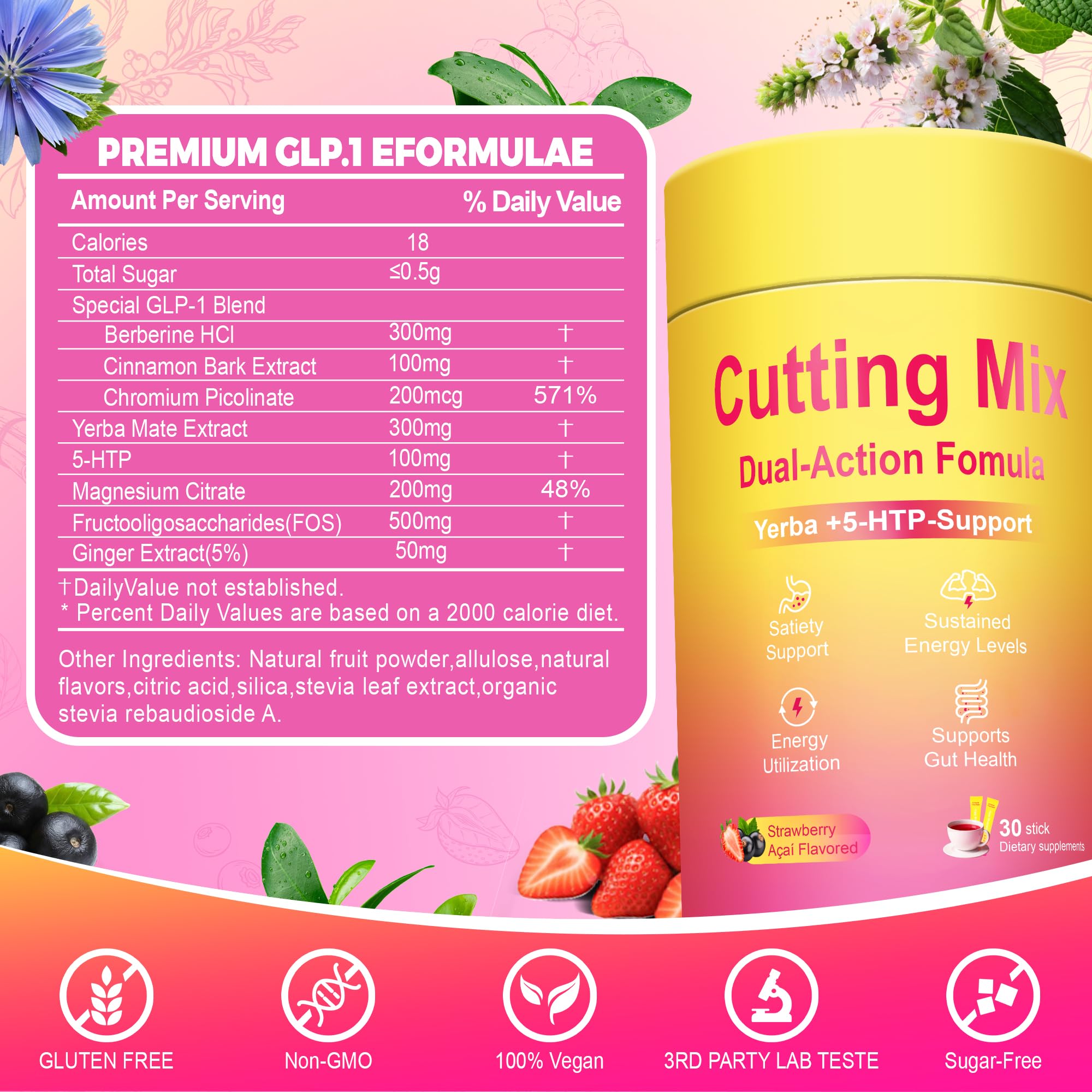 Kereeao Cutting Drink Mix pack showing single-serving sticks for on-the-go use.