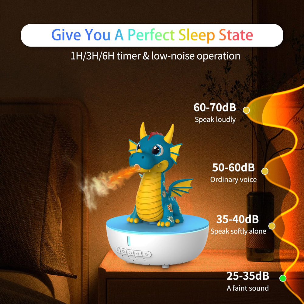 KERHAND ultrasonic diffuser emits fine, cool mist for balanced room humidity.