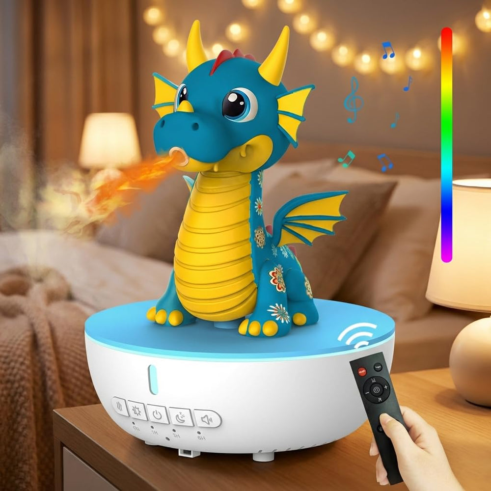 KERHAND dragon diffuser front view highlighting the playful design and mist release for kids' rooms.