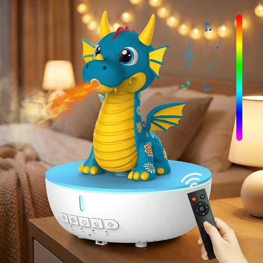 KERHAND dragon diffuser front view highlighting the playful design and mist release for kids' rooms.