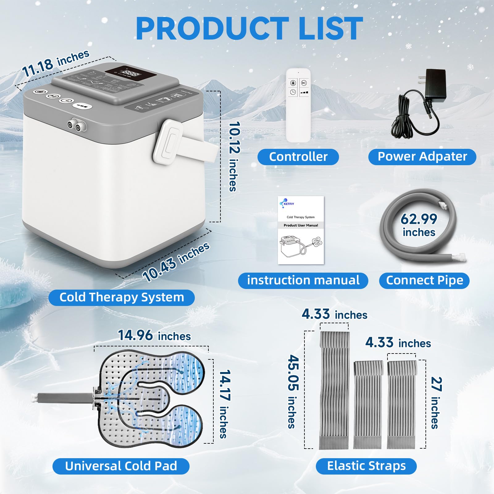 KETFIY 7-quart capacity fits multiple bottles for long sessions