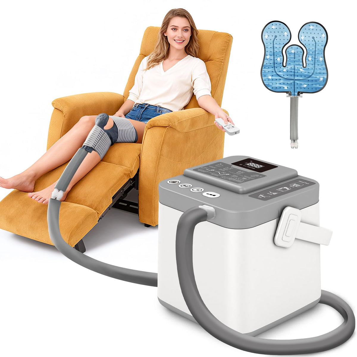 KETFIY cold therapy machine front view for knee and leg use
