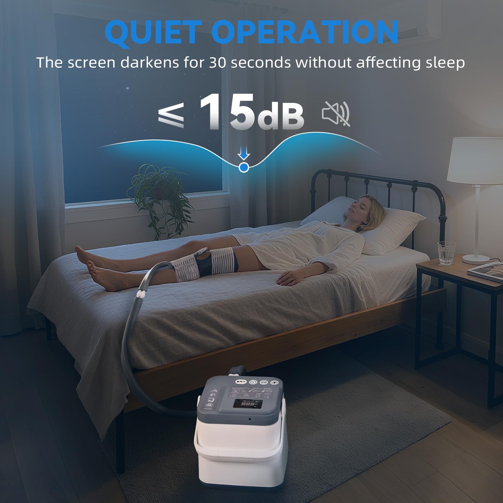 KETFIY silent pump enables quiet ice therapy sessions