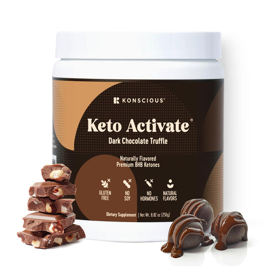 Keto Activate packaging showcasing chocolate ketones and vegan ingredients
