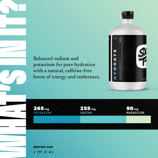 Keto Chow SALTT Hydrate pour: easy mix to fuel workouts and recovery.