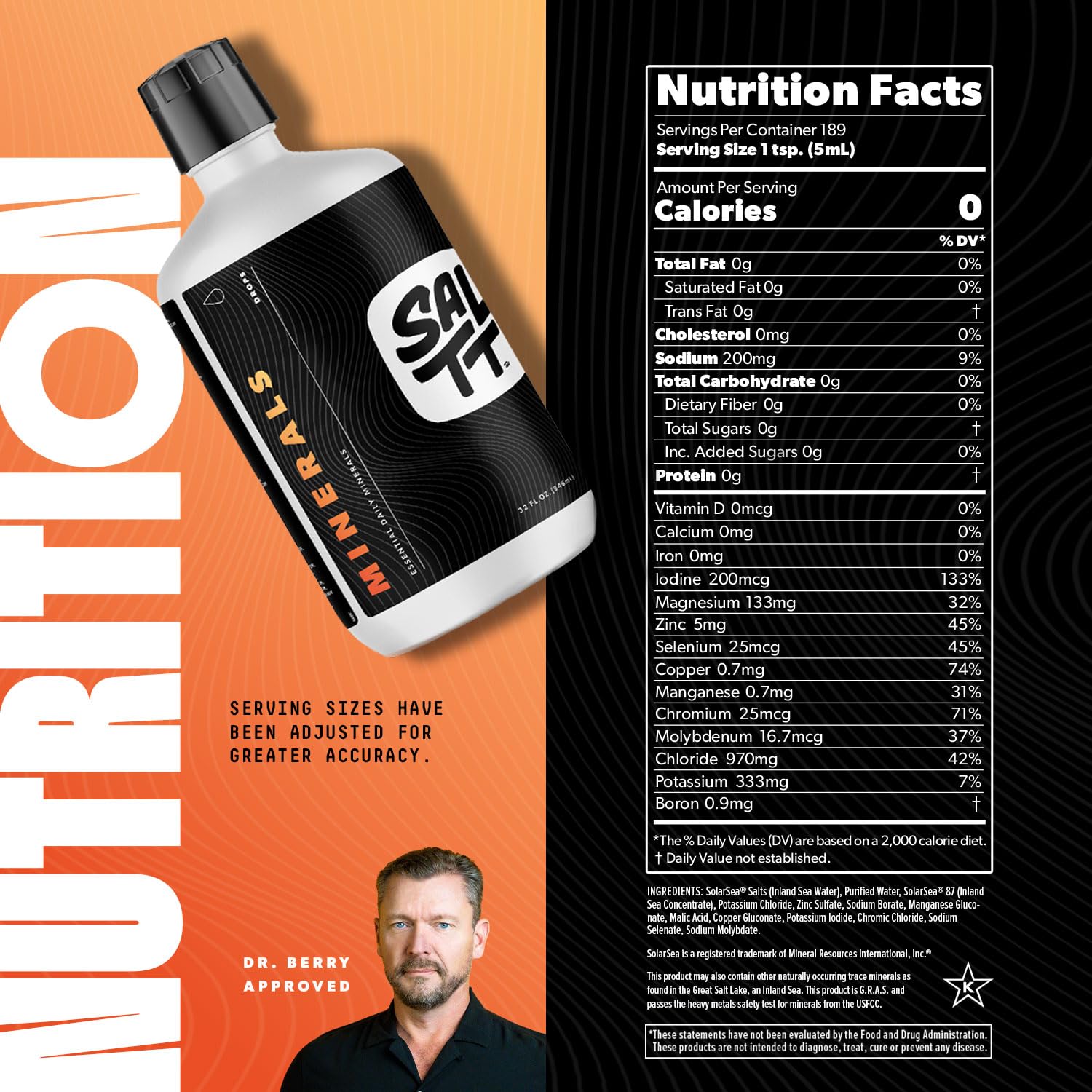 SALTT Minerals on the kitchen counter for daily use