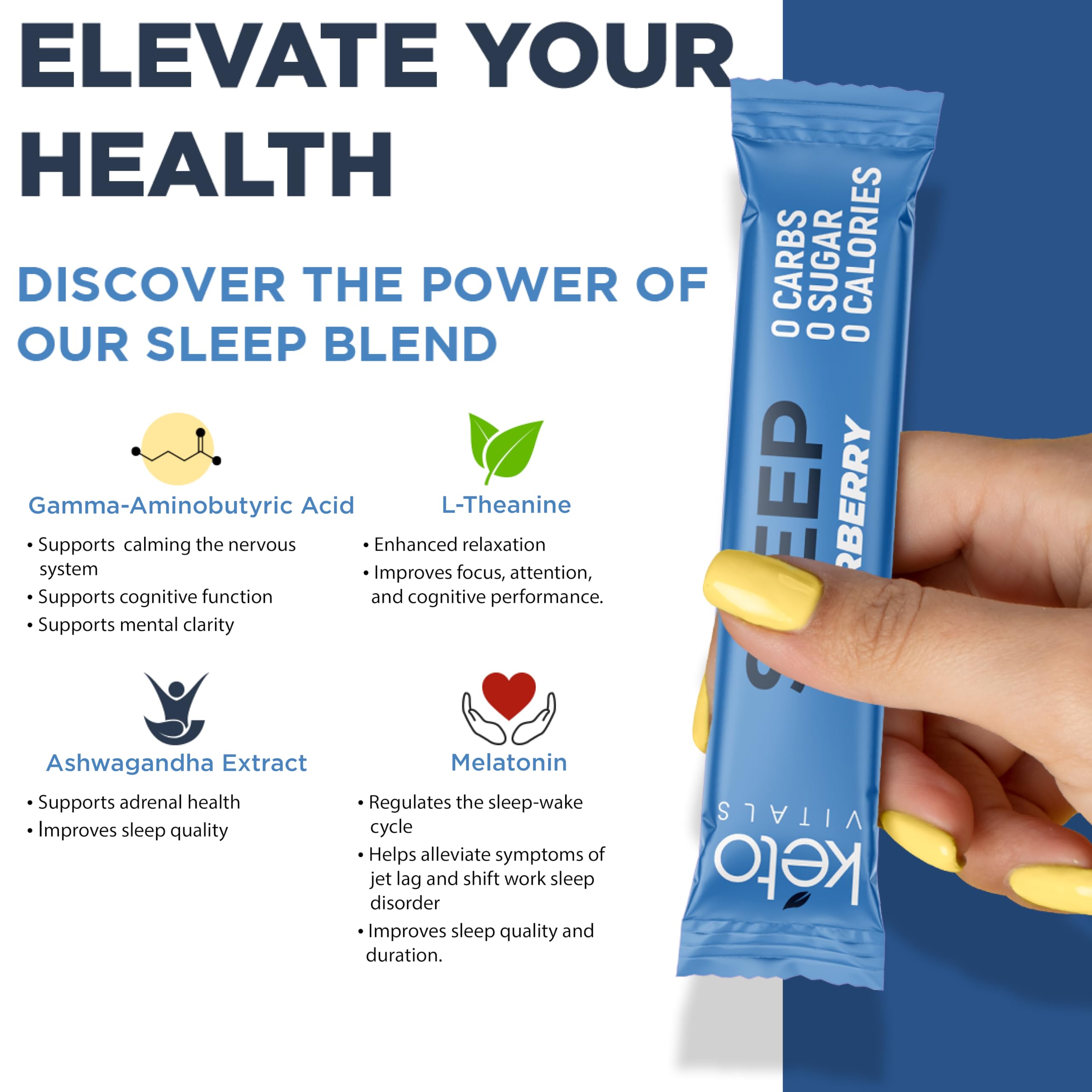 Keto Vitals elderberry flavored powder dissolving in water