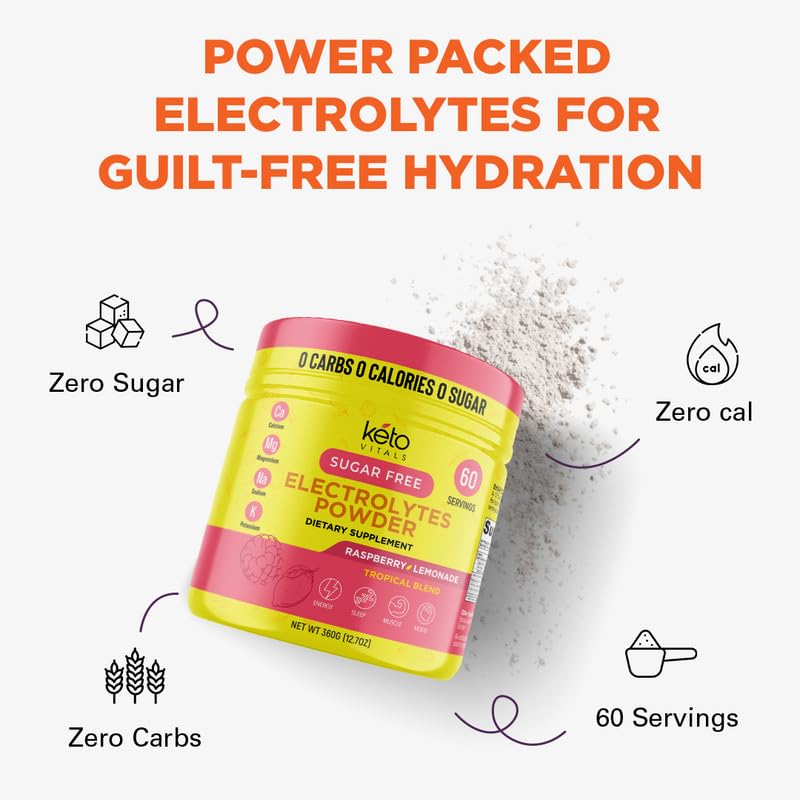 Keto Vitals no-sugar electrolyte solution for keto-friendly hydration
