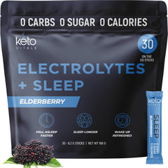Keto Vitals Sleep Drink packet pours to hydrate before bed