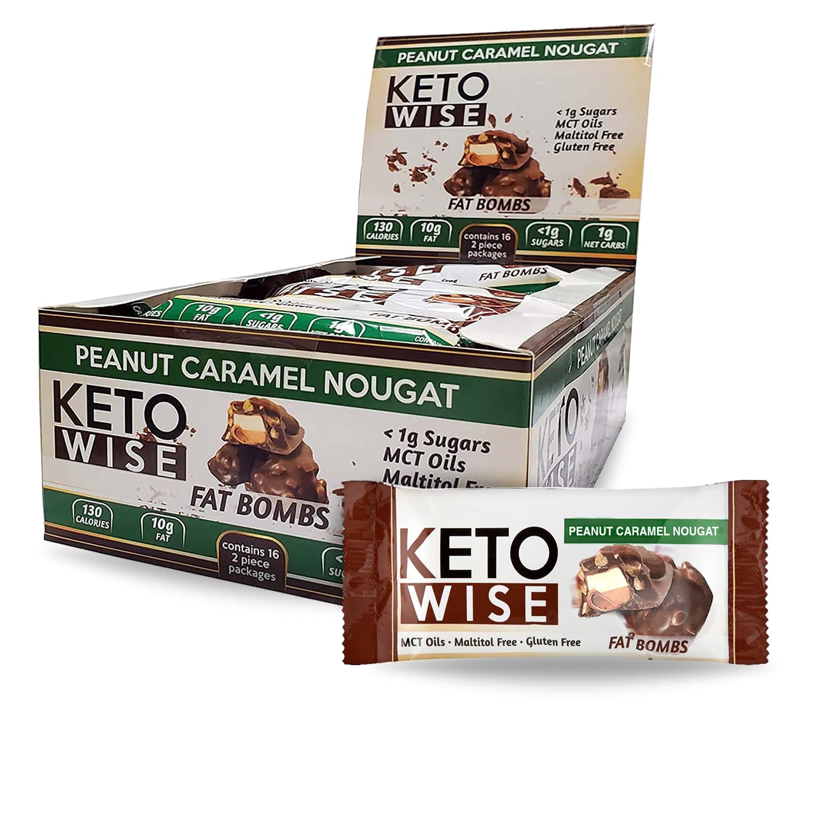 Keto Wise Fat Bombs chocolate with MCT oil, a convenient on-the-go keto snack.