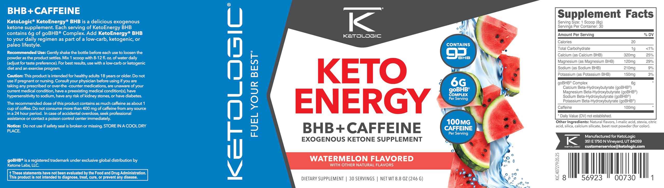 Ketologic KetoEnergy watermelon shake as a tasty energizing option