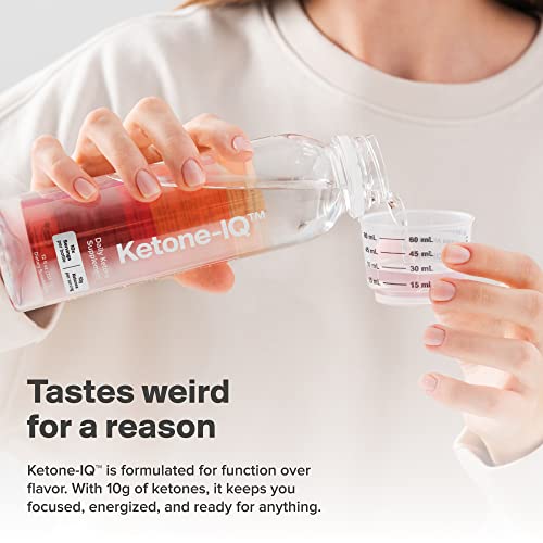Ketone-IQ pour shot demonstrates quick energy delivery without sugar or caffeine.