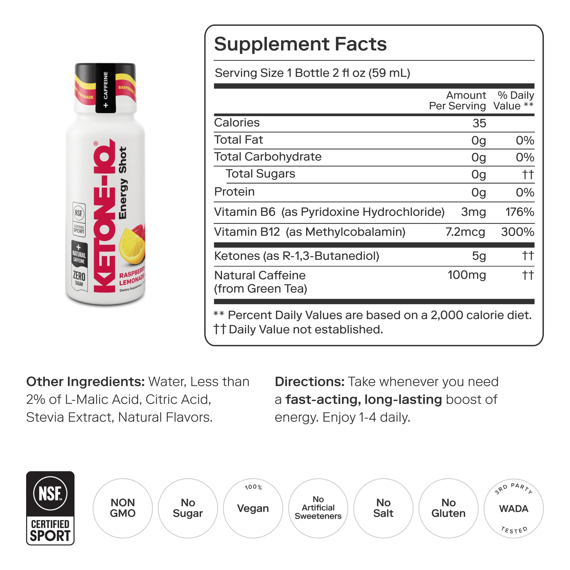 Pouring Ketone-IQ shot for fast, focused clarity