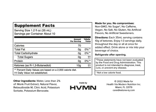 Ketone-IQ label and cap detail highlights vegan formula and no artificial flavors.