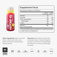 24-pack display of Ketone-IQ shots offering caffeine-free energy for focused days.