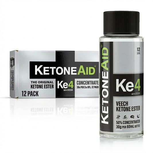 KetoneAid Ke4 bottle front view showing steady energy potential