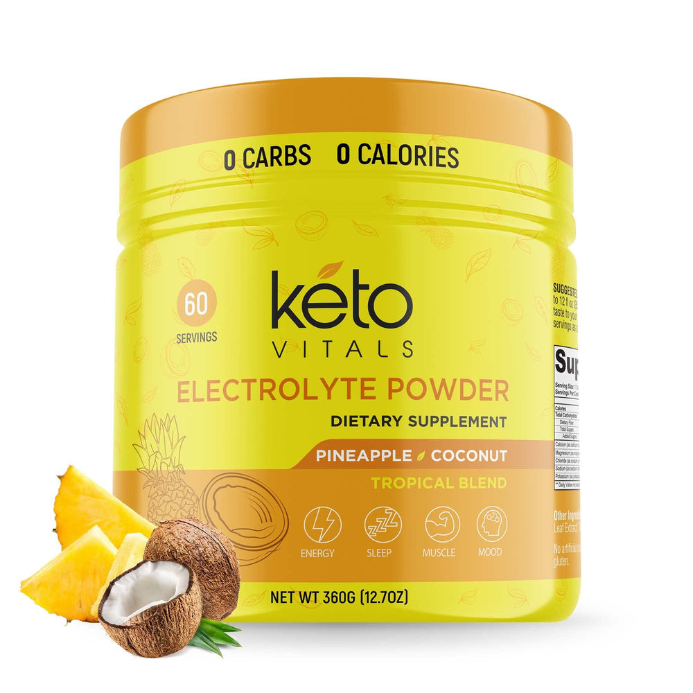 Keto Vitals Electrolytes pineapple coconut tub for steady keto hydration