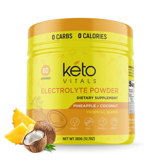 Keto Vitals Electrolytes pineapple coconut tub for steady keto hydration