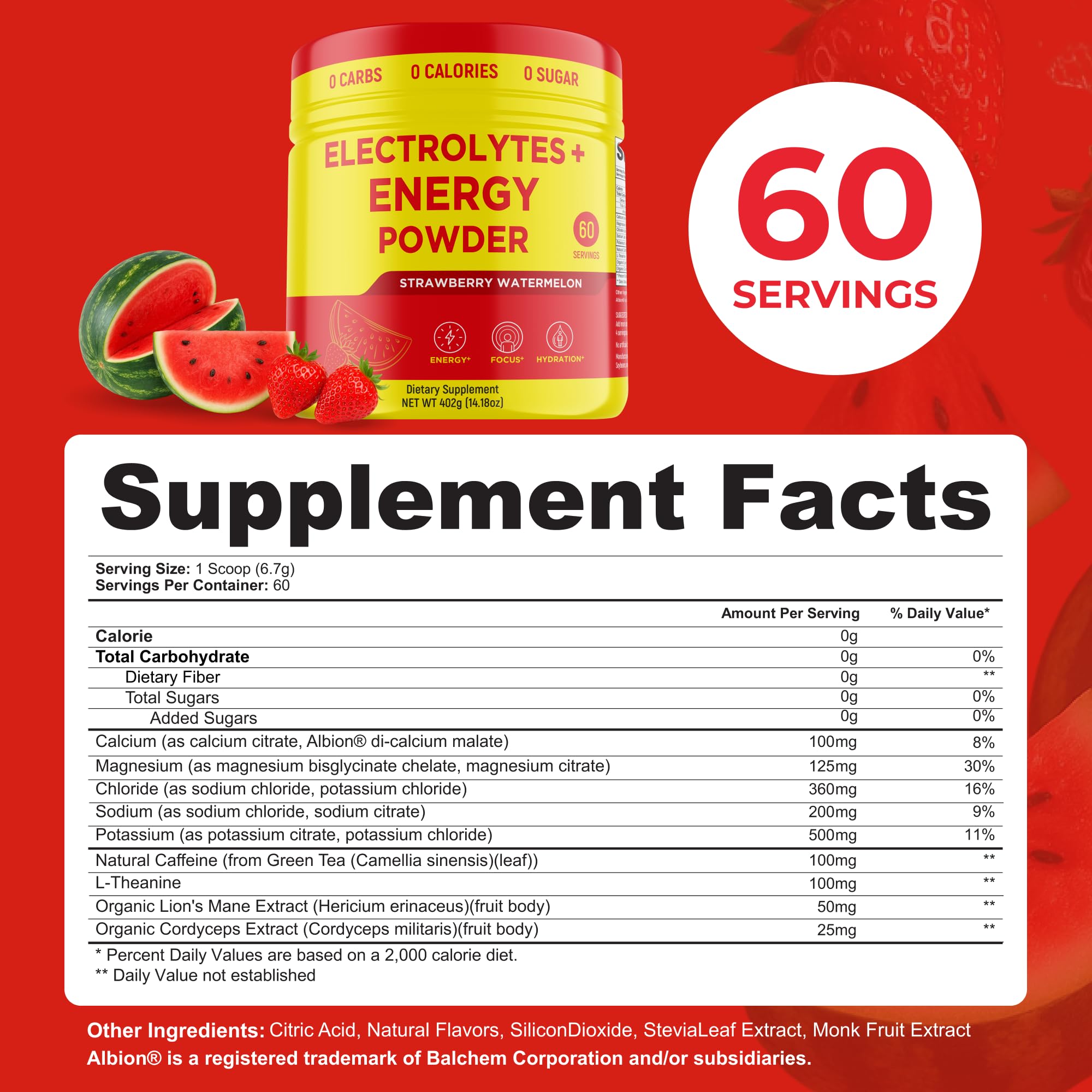 Keto Vitals Energy Powder Watermelon drink ready for workouts and focus.