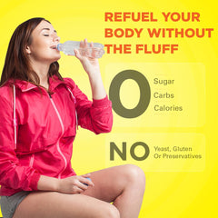 Keto Vitals tropical flavor hydration mix visual emphasizing refreshing taste.