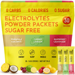 Keto Vitals Tropical Electrolytes powder pack for on-the-go hydration and mineral balance.