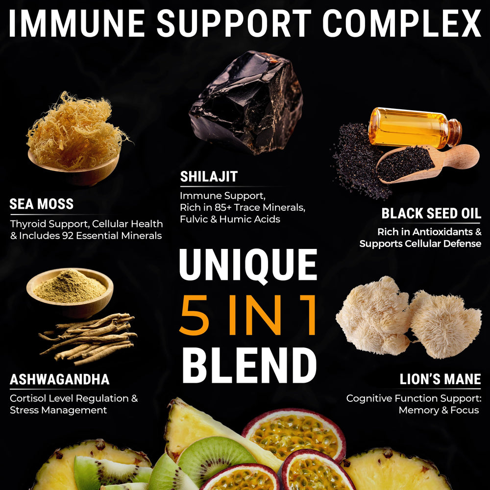 Key Elements Shilajit Gummies tropical blend closeup suggests a pleasant daily ritual.
