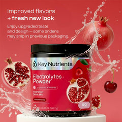 KEY NUTRIENTS Sweet Cherry Pom scoop for easy, precise measurement of electrolyte servings.