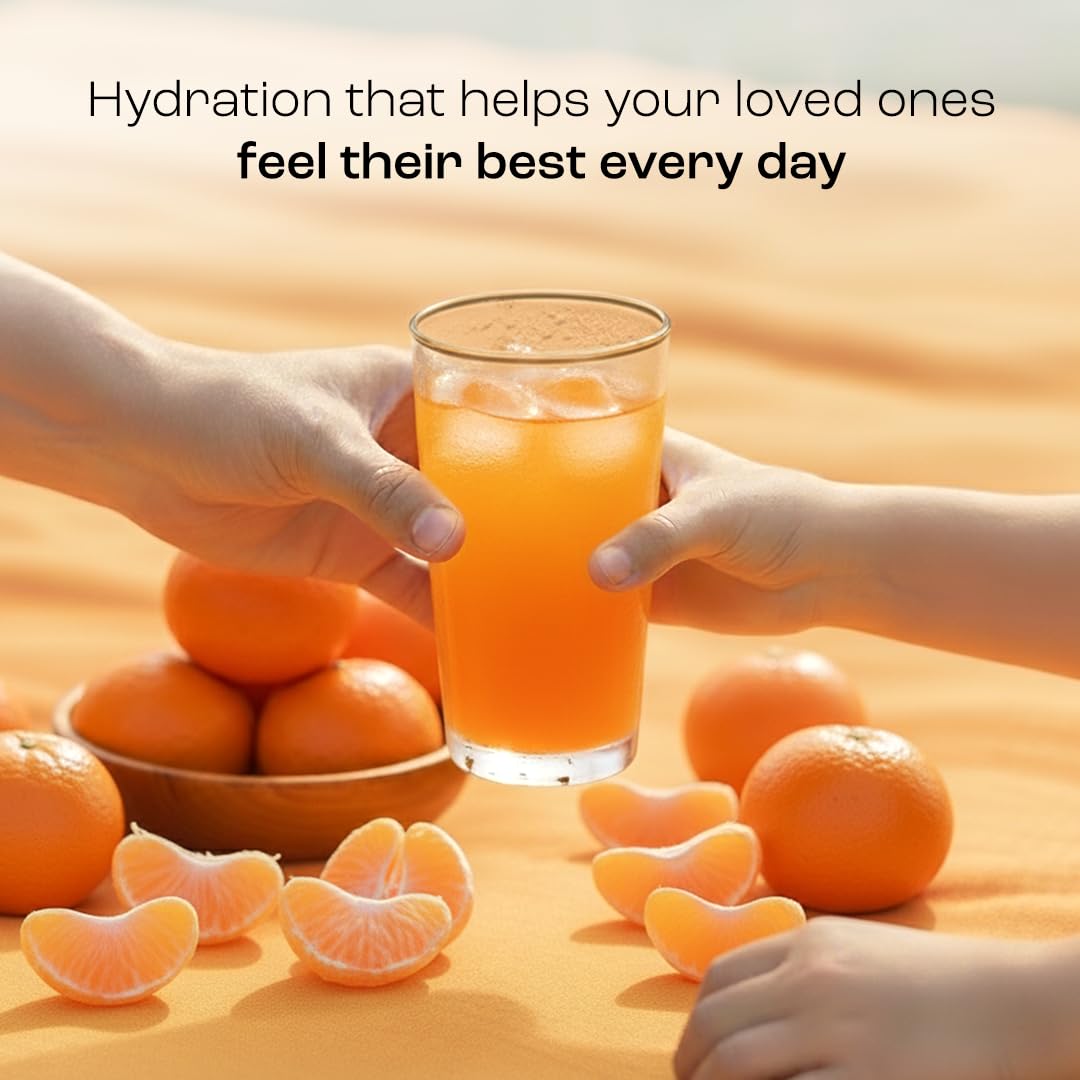 KEY NUTRIENTS Tangy Orange measuring scoop highlights simple serving