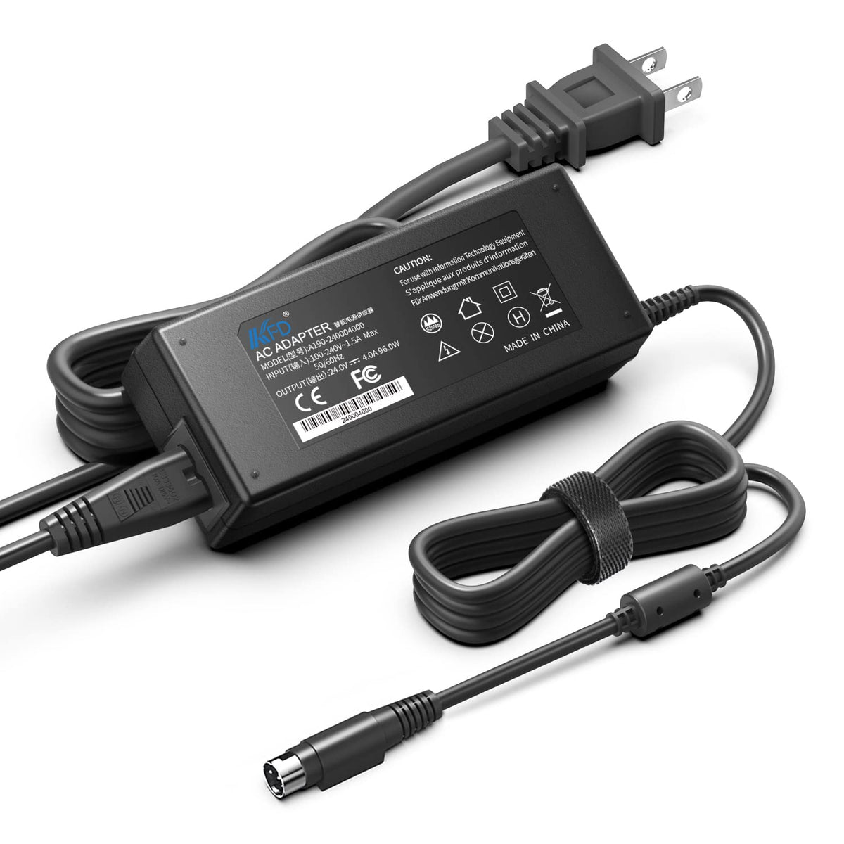 KFD 24V 90W AC adapter package for CPAP setups