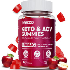 KGGCDD Keto ACV Gummies Extreme1500MG bottle front for daily convenient use.