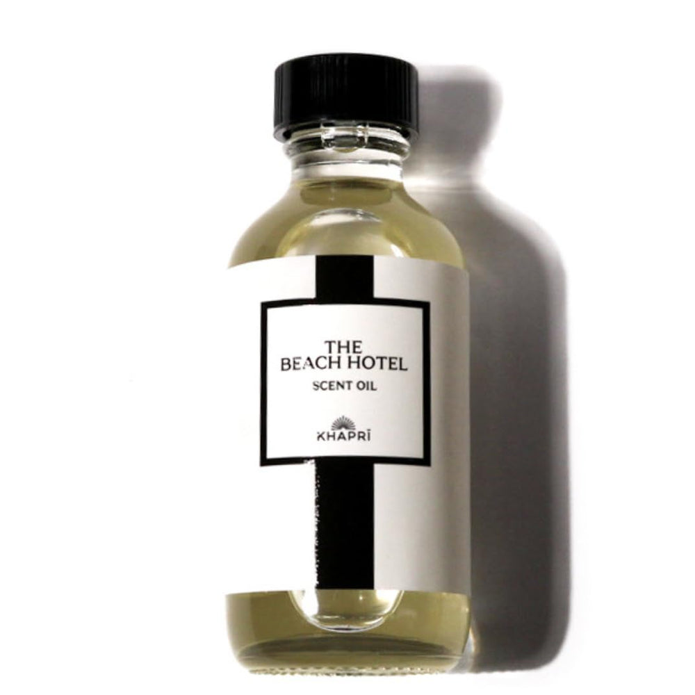 Khapri Beach Hotel Scent bottle highlights premium diffuser oil for lasting freshness