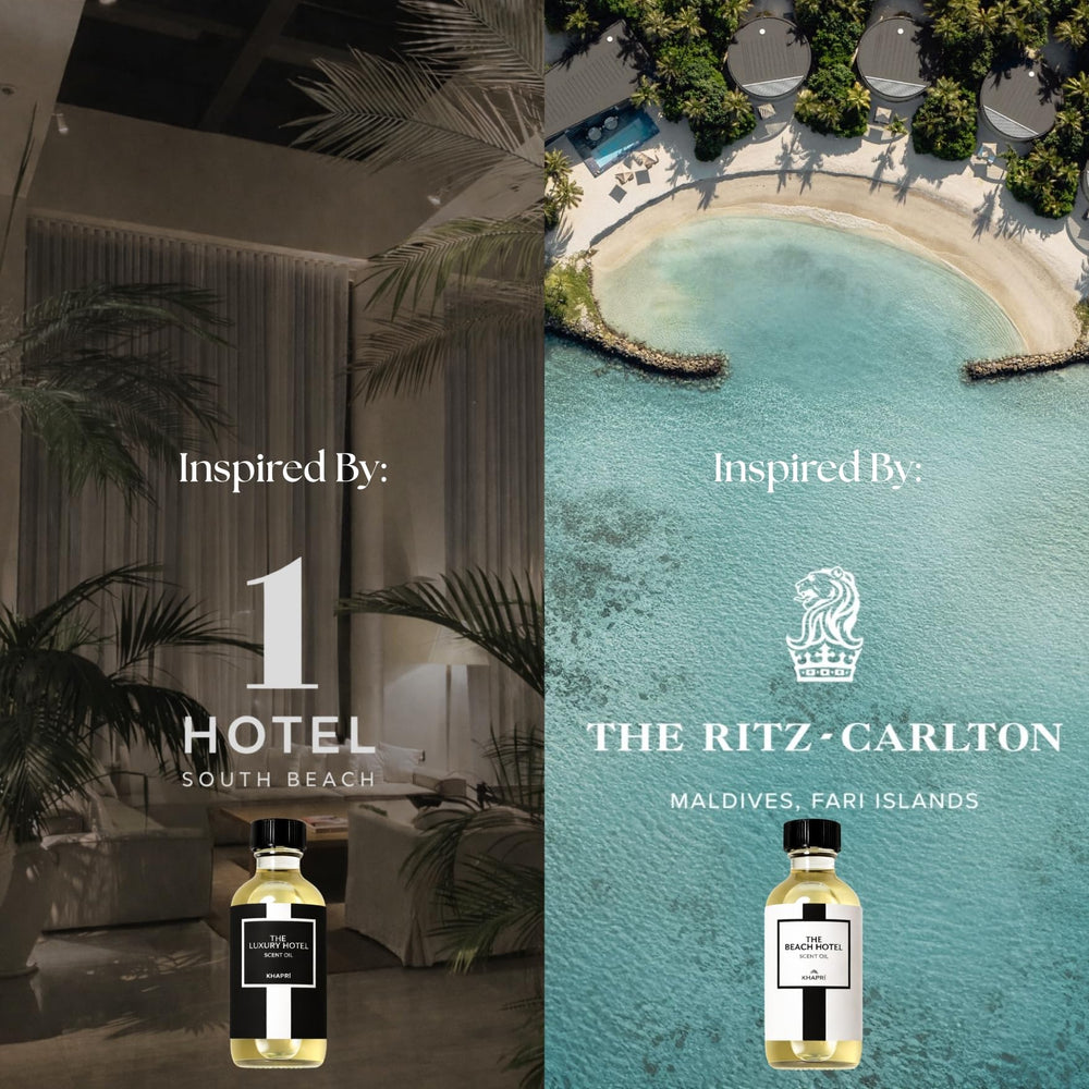 KHAPRI Beach Hotel bottle showcasing pear and bergamot for a breezy mood