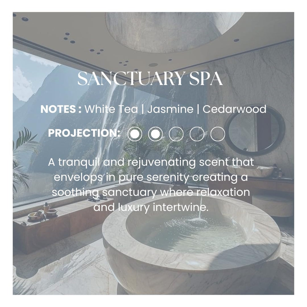 KHAPRI Sanctuary Spa Scent bottle pour shot demonstrates easy diffusion