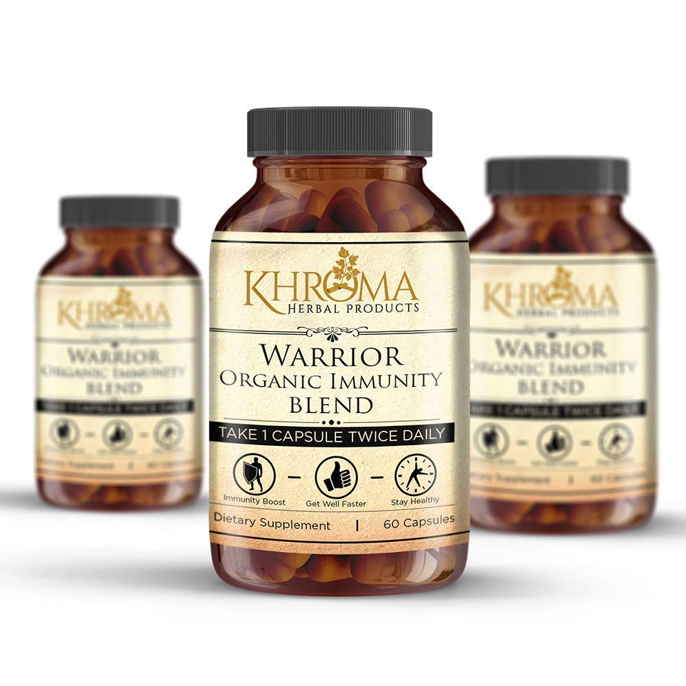 Khroma Warrior bottle pour for easy daily herbal routine.