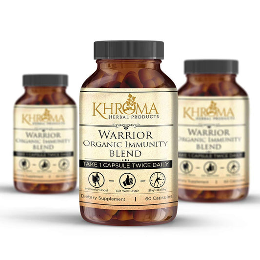 Khroma Warrior bottle pour for easy daily herbal routine.