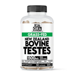 Kia Ora Supplements Pure New Zealand Beef Testes bottle for daily supplement use