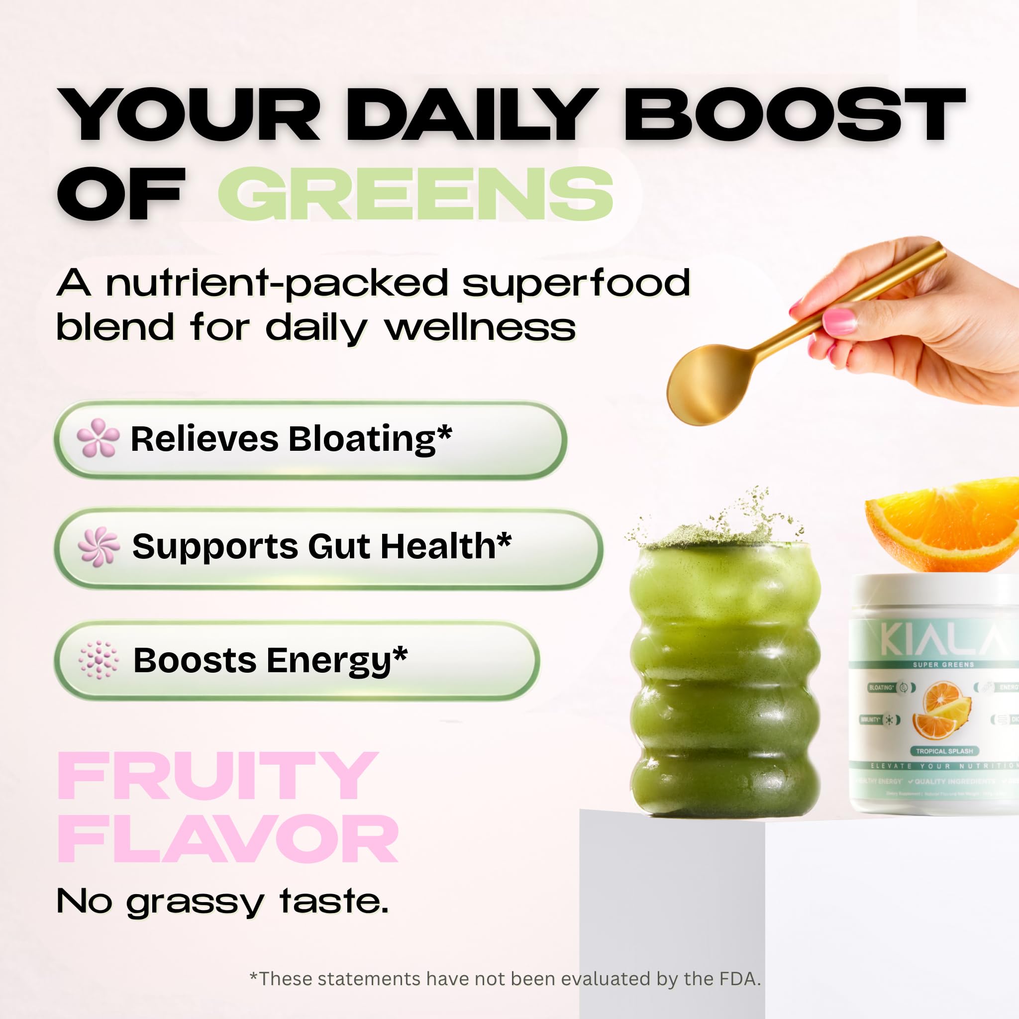 Kiala Nutrition Spectra blend with 29 fruits and vegetables for antioxidant support