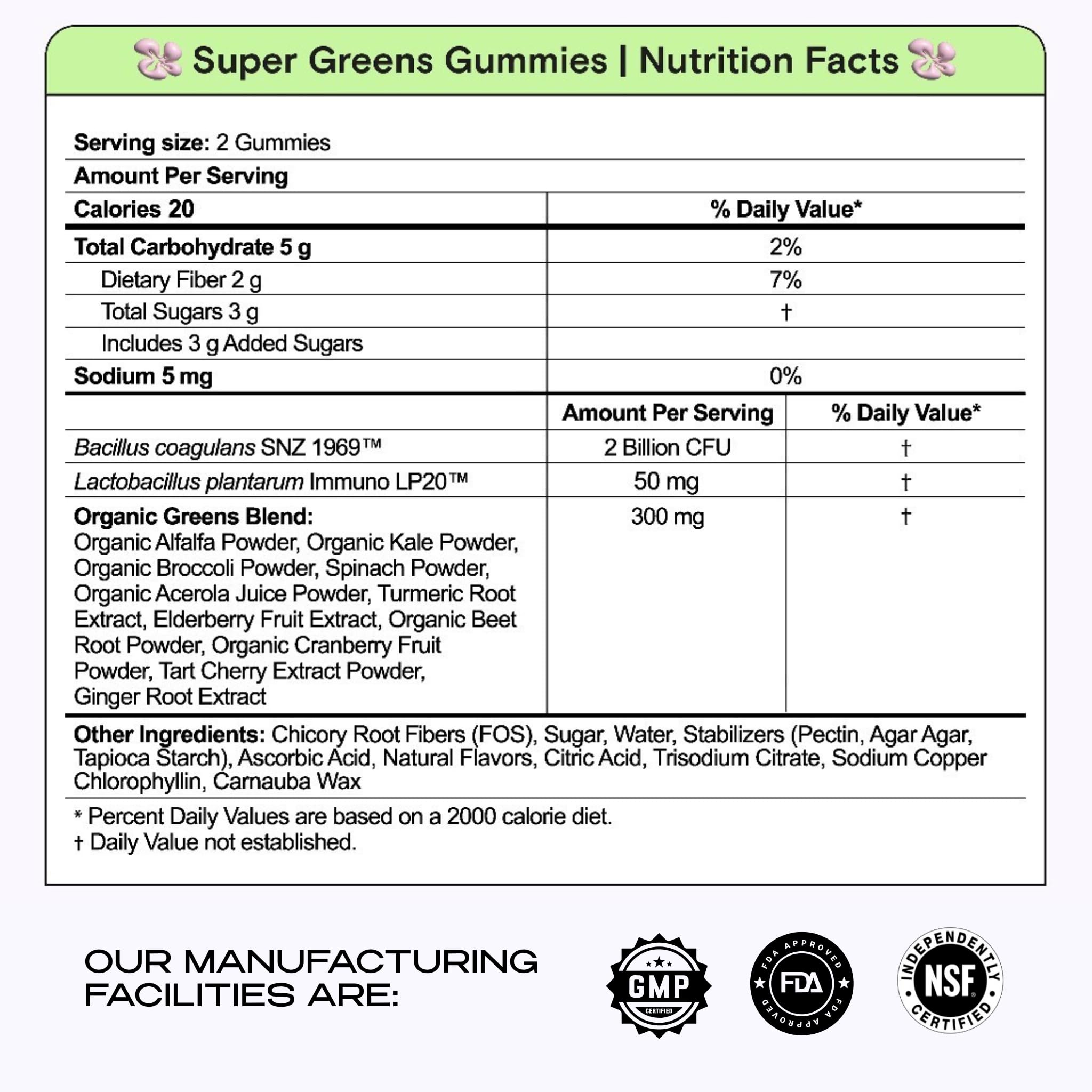 Front of 60-count bottle for Kiala Super Greens packaging and daily wellness kit.