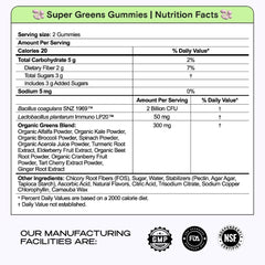 Front of 60-count bottle for Kiala Super Greens packaging and daily wellness kit.