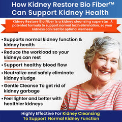 Kidney Restore Bio Fiber jar showcases clean-label natural ingredients.