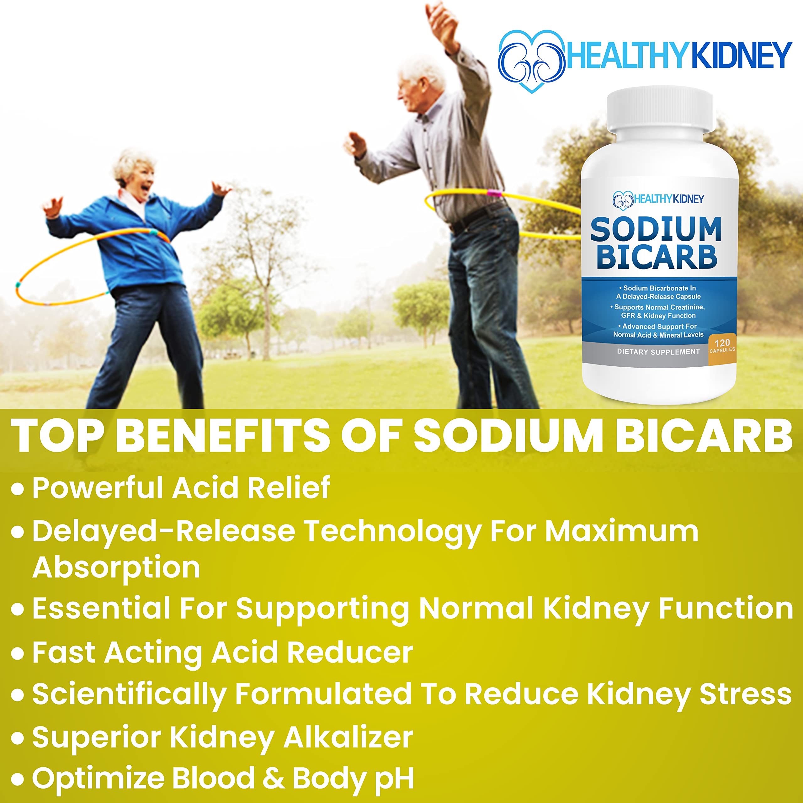 Kidney Restore bottle front with 120 capsules.